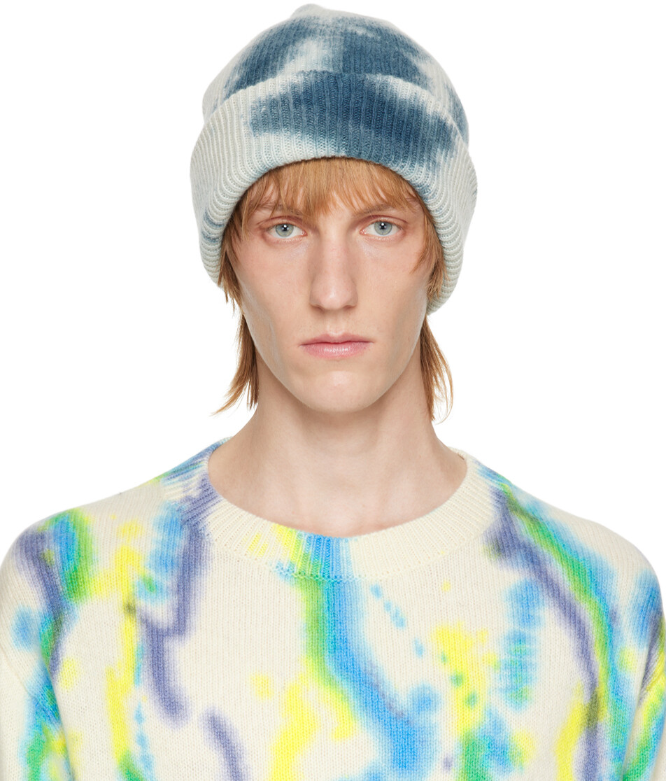 

Off-White & Blue Hot Parker Beanie The Elder Statesman