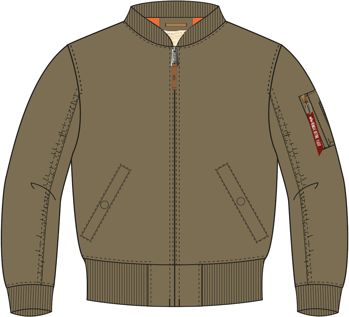 Куртка Alpha Industries MA-1 VF 59, хаки