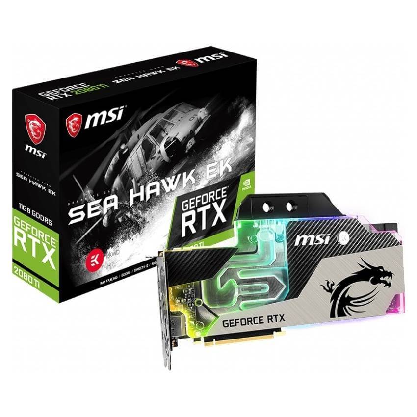 Видеокарта MSI GeForce RTX 2080 Ti SEA HAWK EK X, 11Гб вентилятор для корпуса ekwb ek vardar evo 140er черный белый