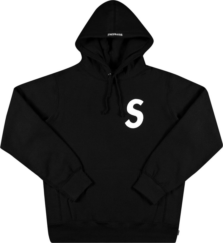 толстовка supreme big logo hooded sweatshirt black черный Толстовка Supreme S Logo Hooded Sweatshirt 'Black', черный