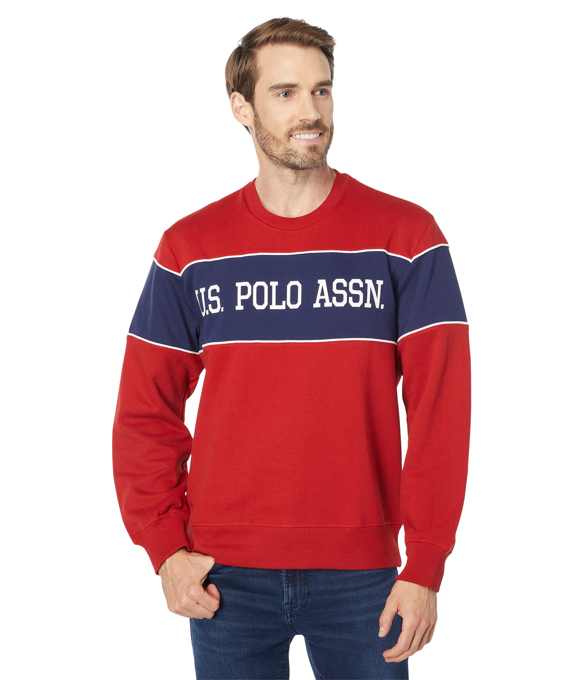 Пуловер U.S. POLO ASSN., Long Sleeve Crew Neck Sweatshirt tie dye streetwear long sleeve crew neck heavyweight sweatshirt women zip up cheap hoodie