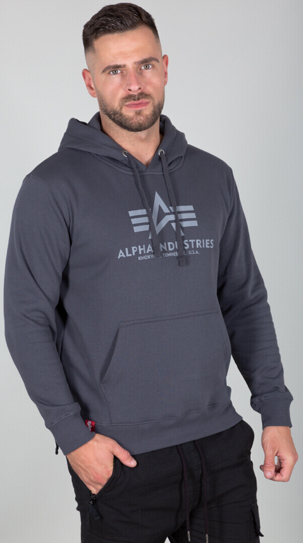 

Балахон Alpha Industries Basic Reflective, серо-черный