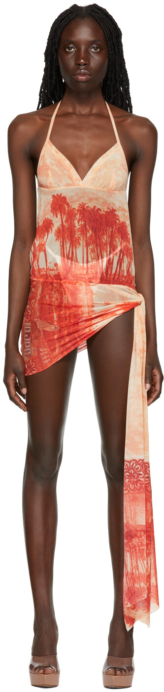 

Мини-платье Red Palm Tree Cover Up Jean Paul Gaultier