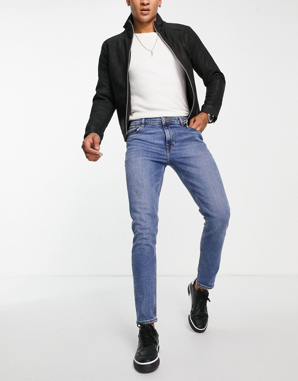 

Синие джинсы скинни в винтажном стиле ASOS DESIGN