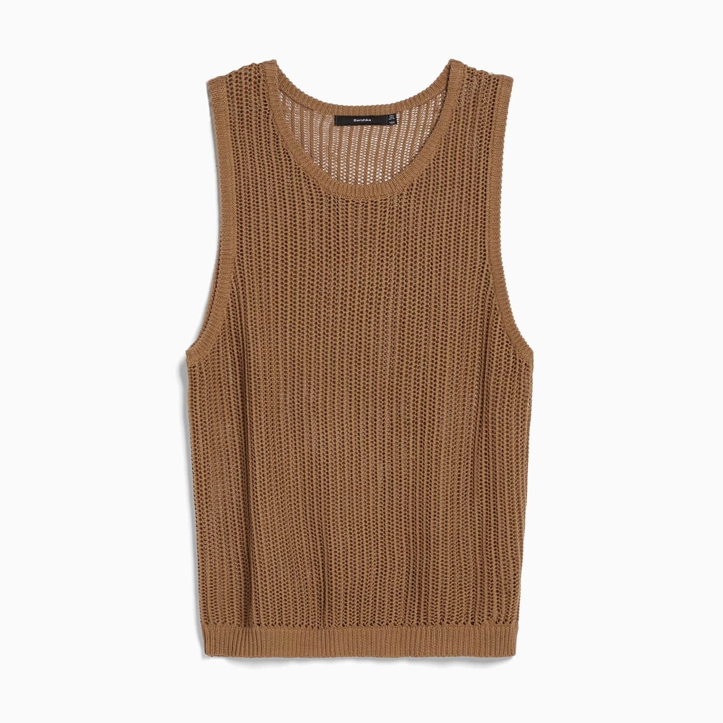 

Майка Bershka Sleeveless Mesh, бежевый