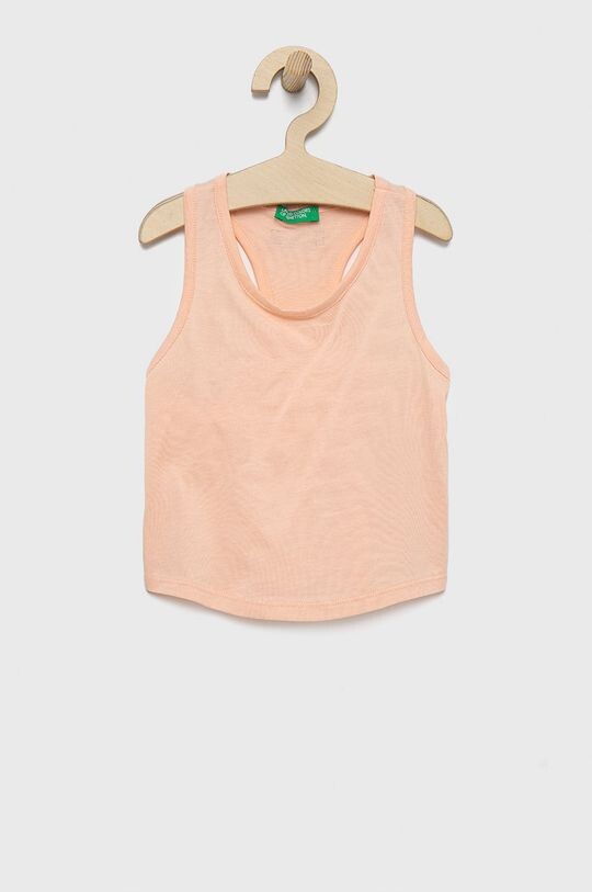 

Детский хлопковый топ United Colors of Benetton, розовый