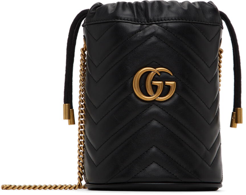 

Сумка-мешок Mini GG Marmont черного цвета Gucci, Черный