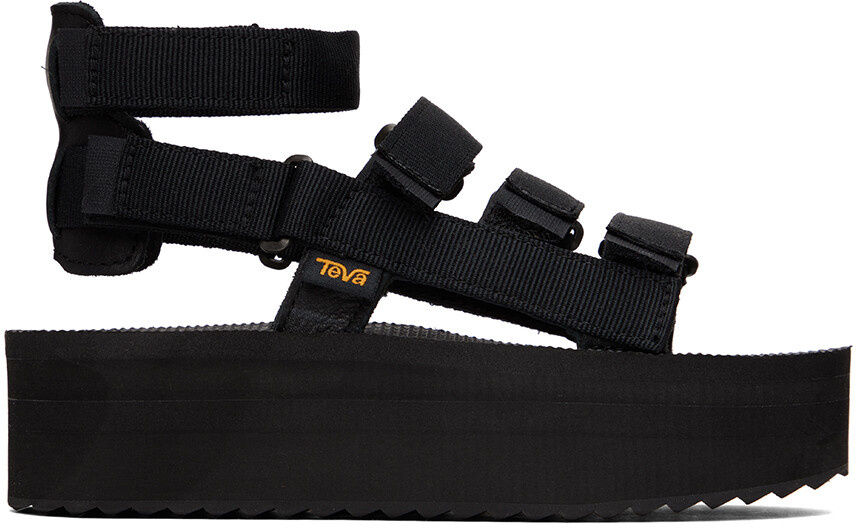 

Черные сандалии Mevia на платформе Teva