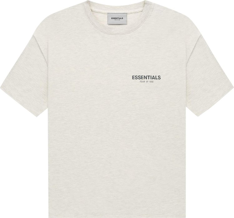 Футболка Fear of God Essentials Short-Sleeve Tee 'Light Heather Oatmeal', кремовый - фото