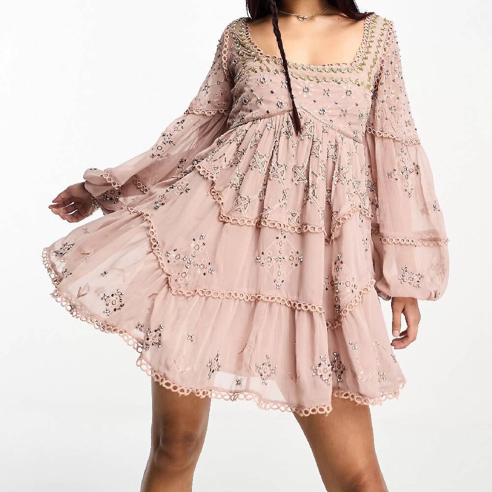 

Платье миди Asos Design, лилловый