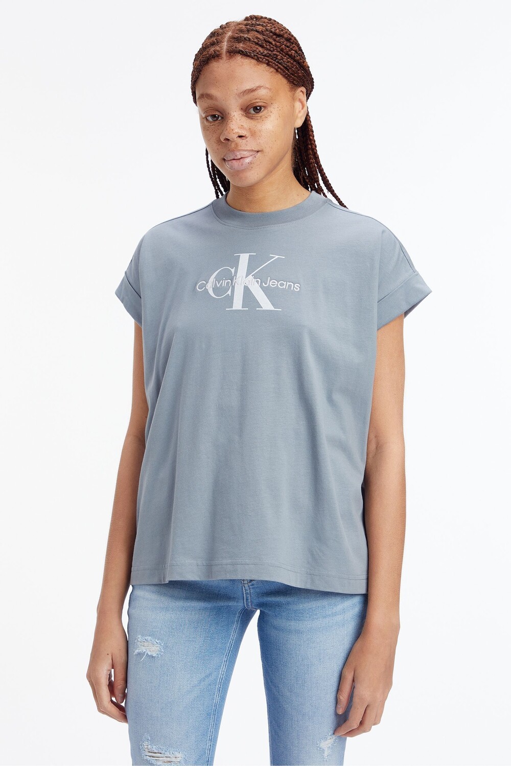 

Серая футболка Archival Monologo свободного кроя Calvin Klein Jeans, серый