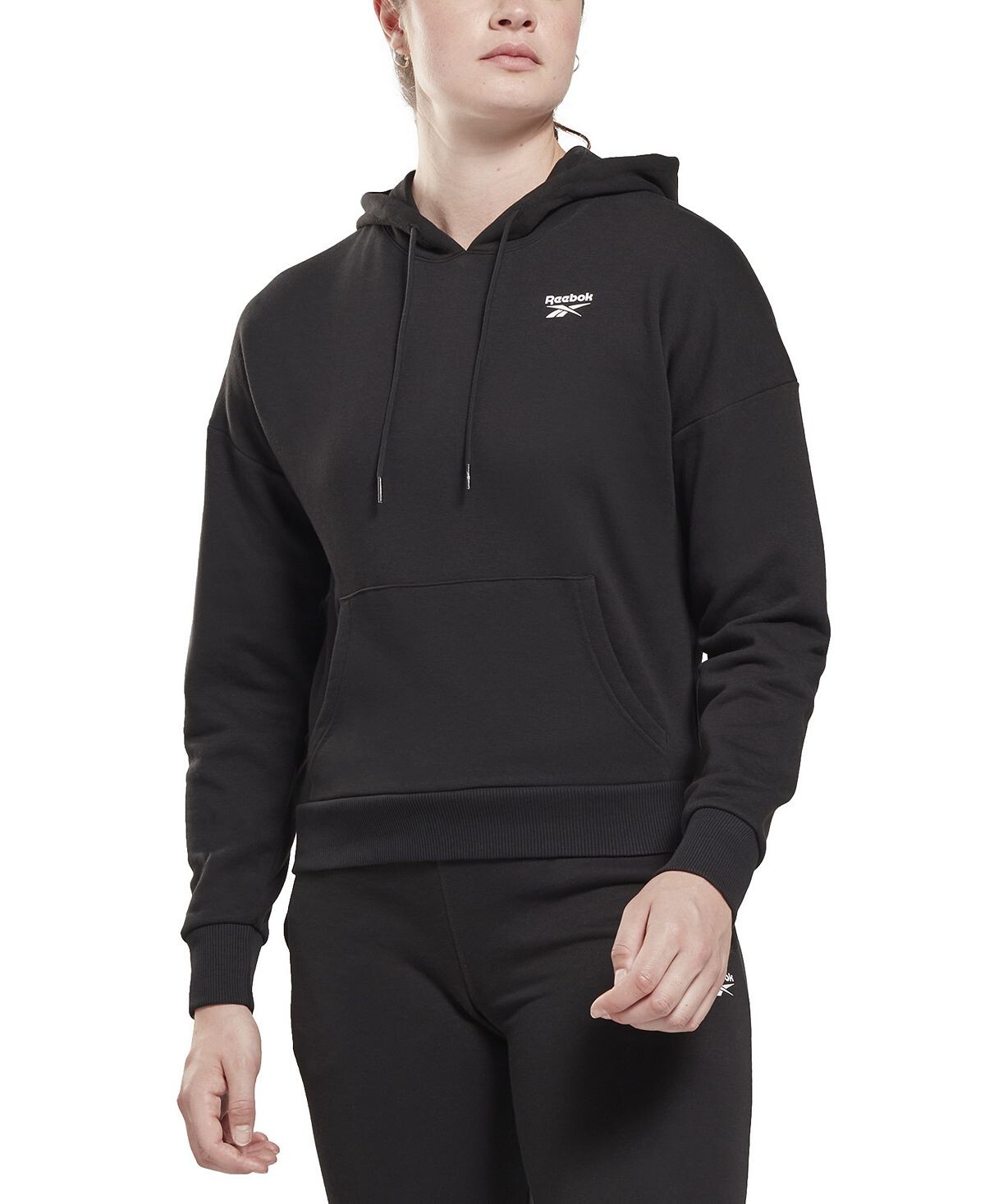 

Женское худи из ткани френч терри Reebok, черный
