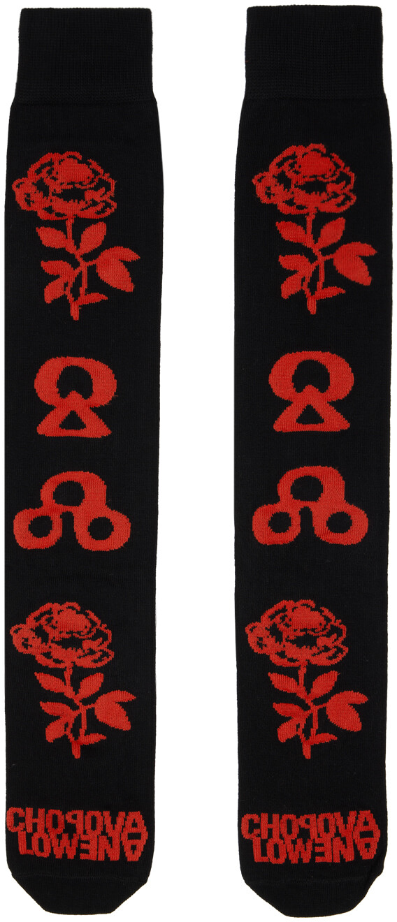 

Черные носки Symbol Rose Chopova Lowena
