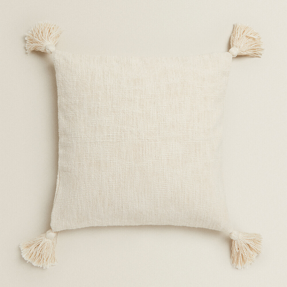 

Чехол для подушки Zara Home Tassel, натуральный