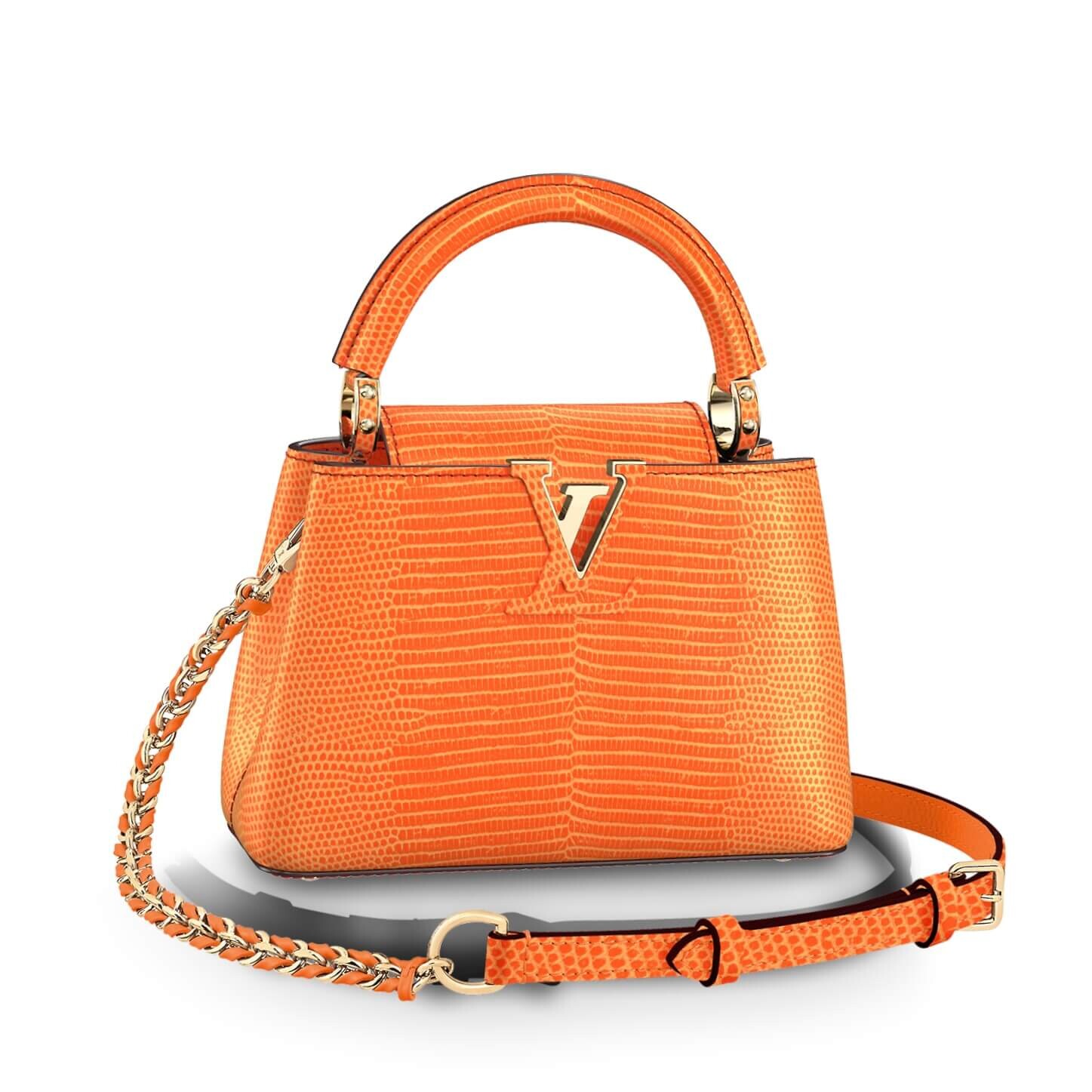 

Сумка-тоут Louis Vuitton Exotic Capucines Mini, оранжевый