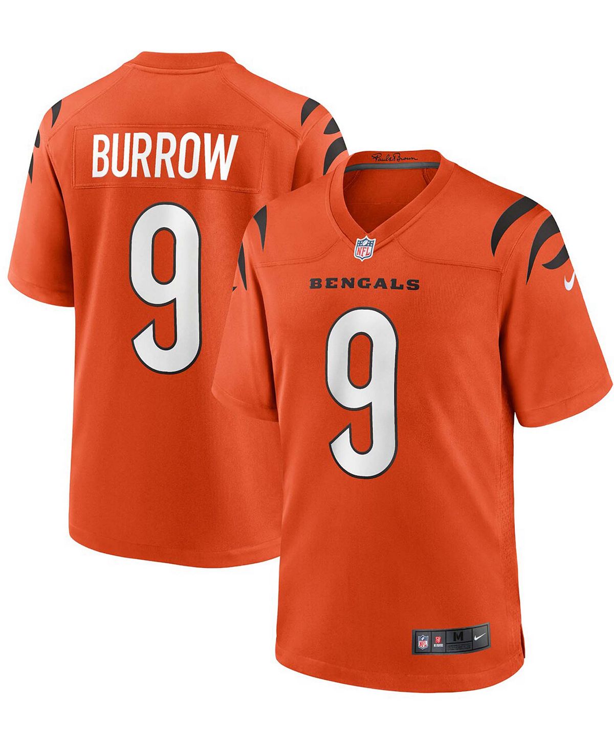 цена Мужская футболка joe burrow orange cincinnati bengals alternate game jersey Nike
