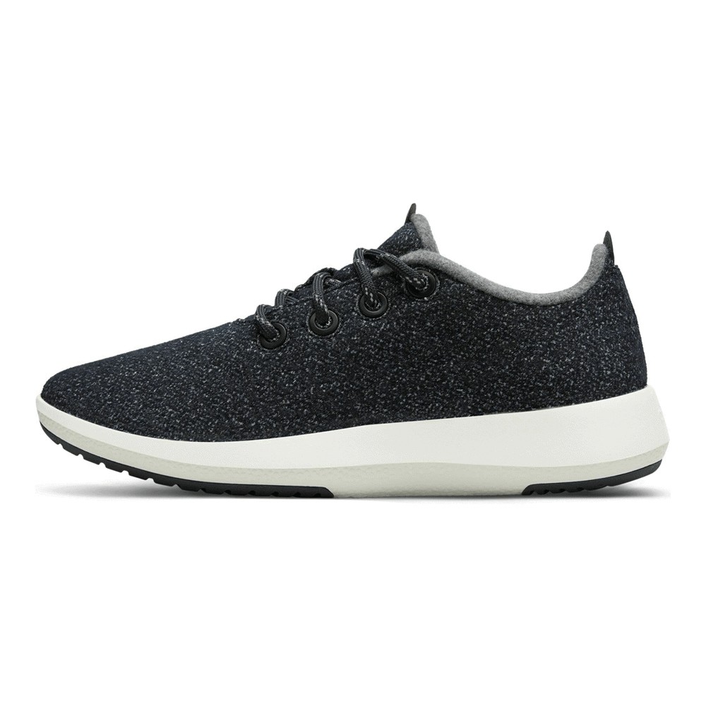 Кроссовки Allbirds Wool Runner Mizzles, dark grey/natural white sole - фото