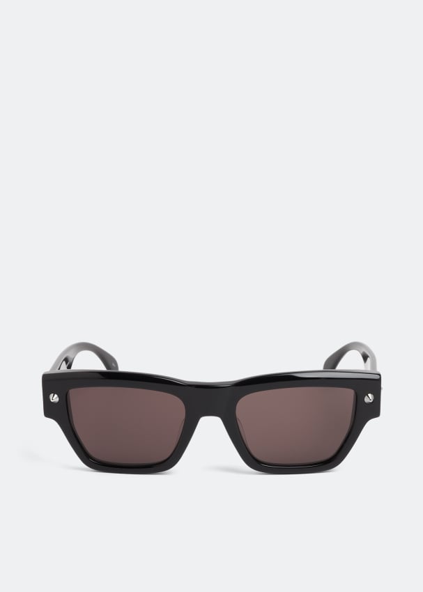 Солнечные очки ALEXANDER MCQUEEN Spike Studs sunglasses, черный солнечные очки alexander mcqueen graffiti slashed sunglasses черный