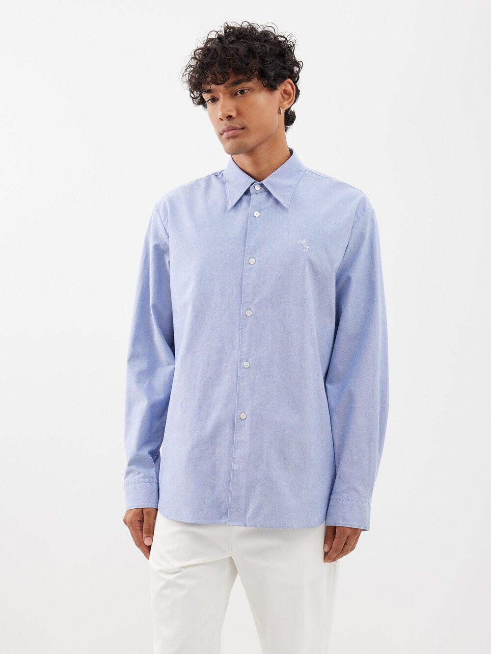 

Хлопковая оксфордская рубашка salo Acne Studios, синий