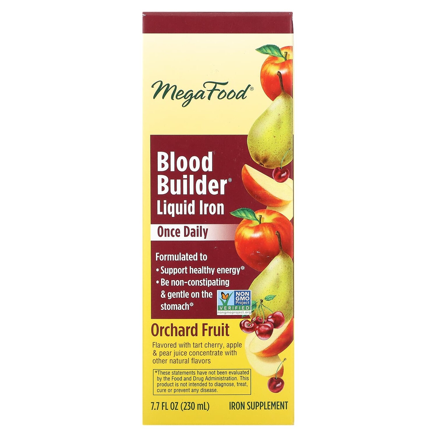 

Blood Builder Liquid Iron, Once Daily, Orchard Fruit, 230 мл (7,7 жидк. Унции), MegaFood