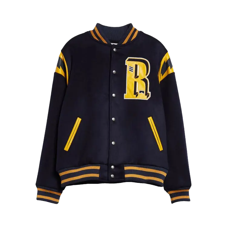 

Куртка Rhude Denim Lighting Varsity 'Dark Indigo', синий