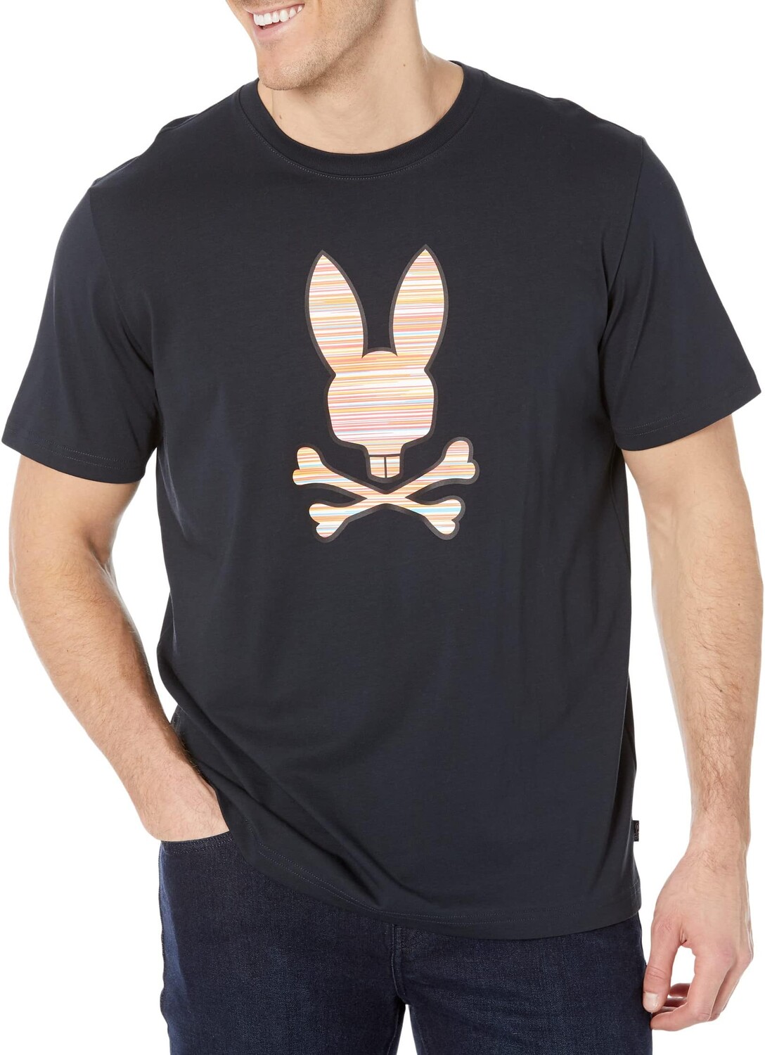 

Футболка Newell с графическим рисунком Psycho Bunny, темно-синий