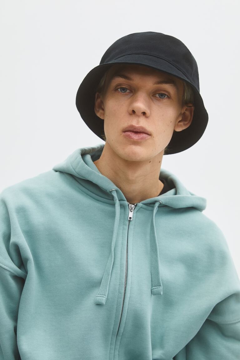 

Хлопковая рыбацкая шапка H&M, черный