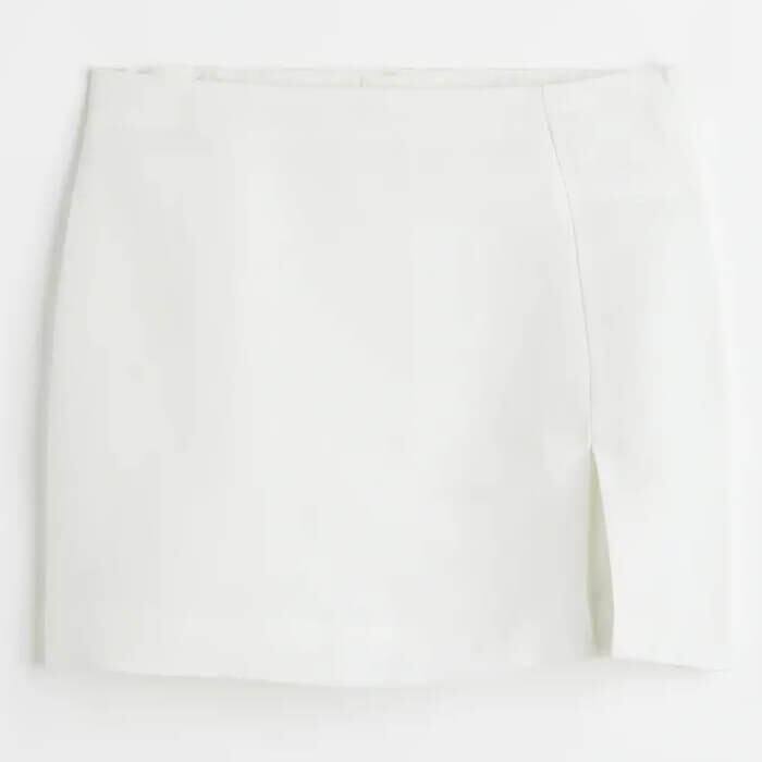 

Юбка H&M Short Linen-blend, белый