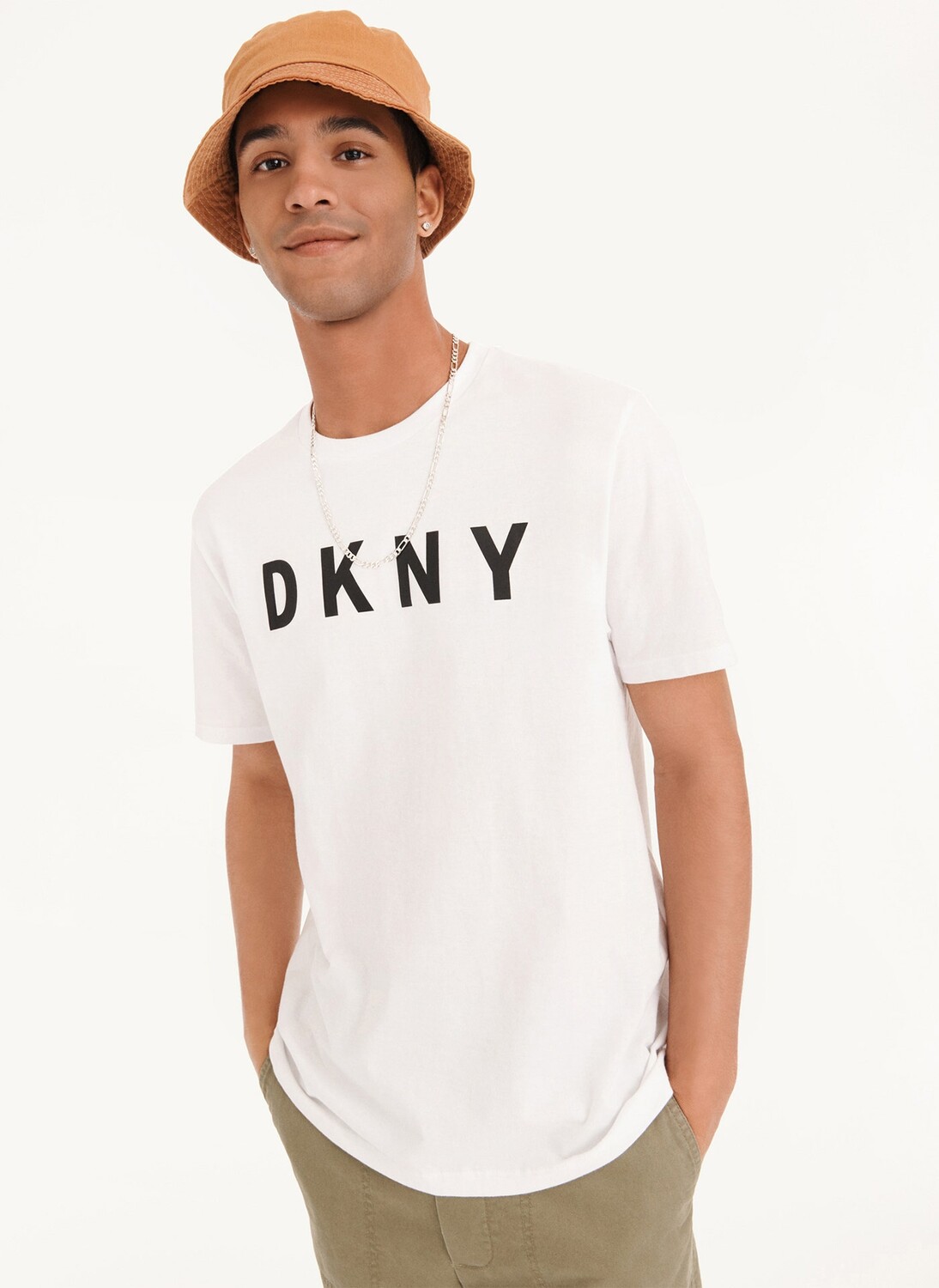 

Футболка классическая с логотипом DKNY, Коричневый