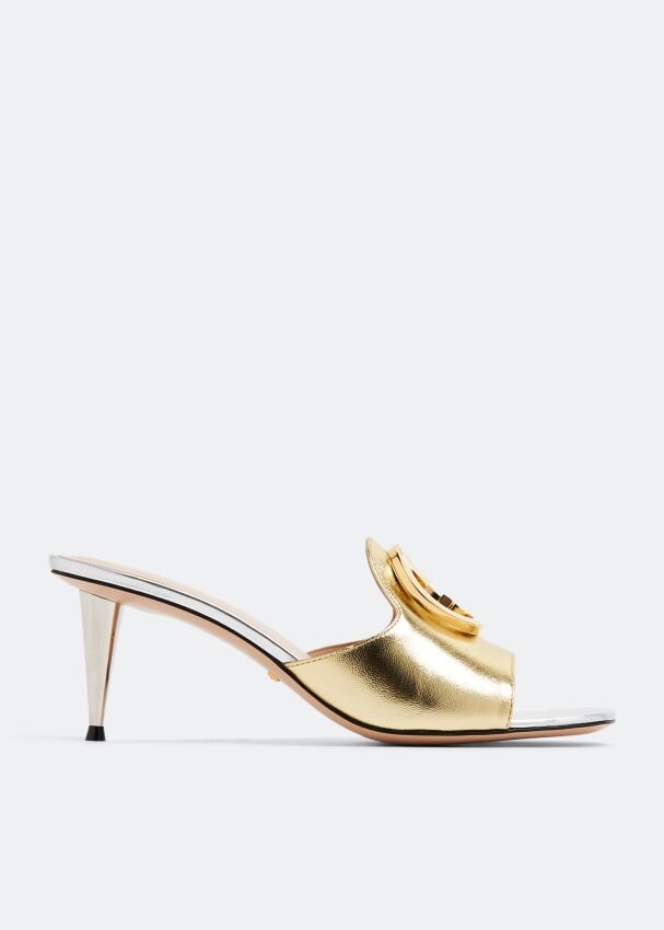 

Сандалии GUCCI Blondie slide sandals, металлик
