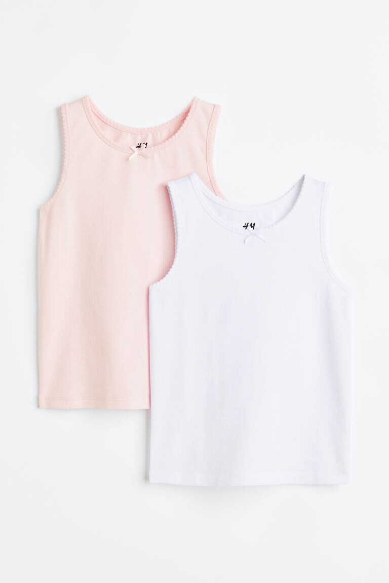 

Комплект из 2 футболок H&M, светло-розовый/белый