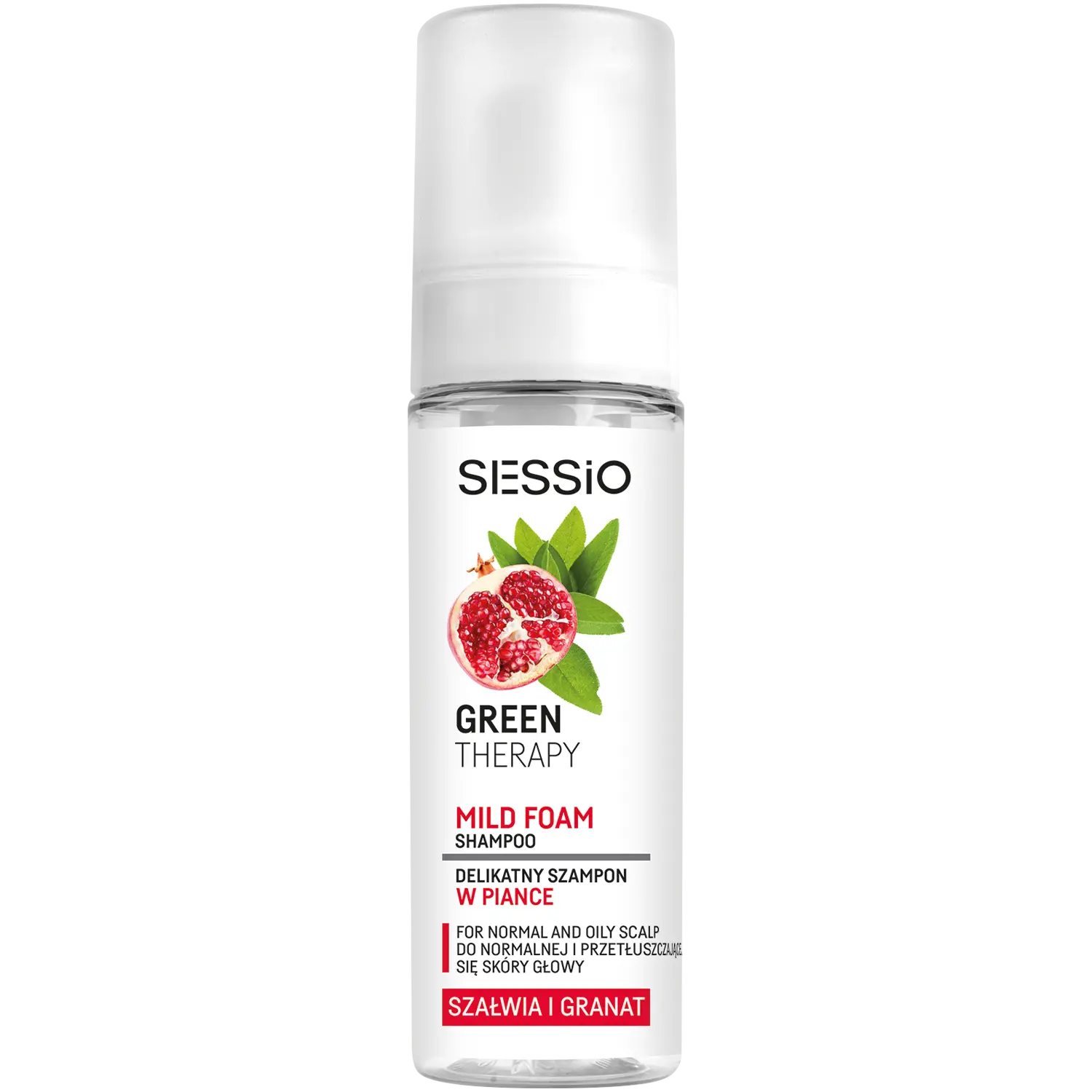 

Sessio Green Therapy деликатно-пенный шампунь для волос с шалфеем и гранатом, 175 г