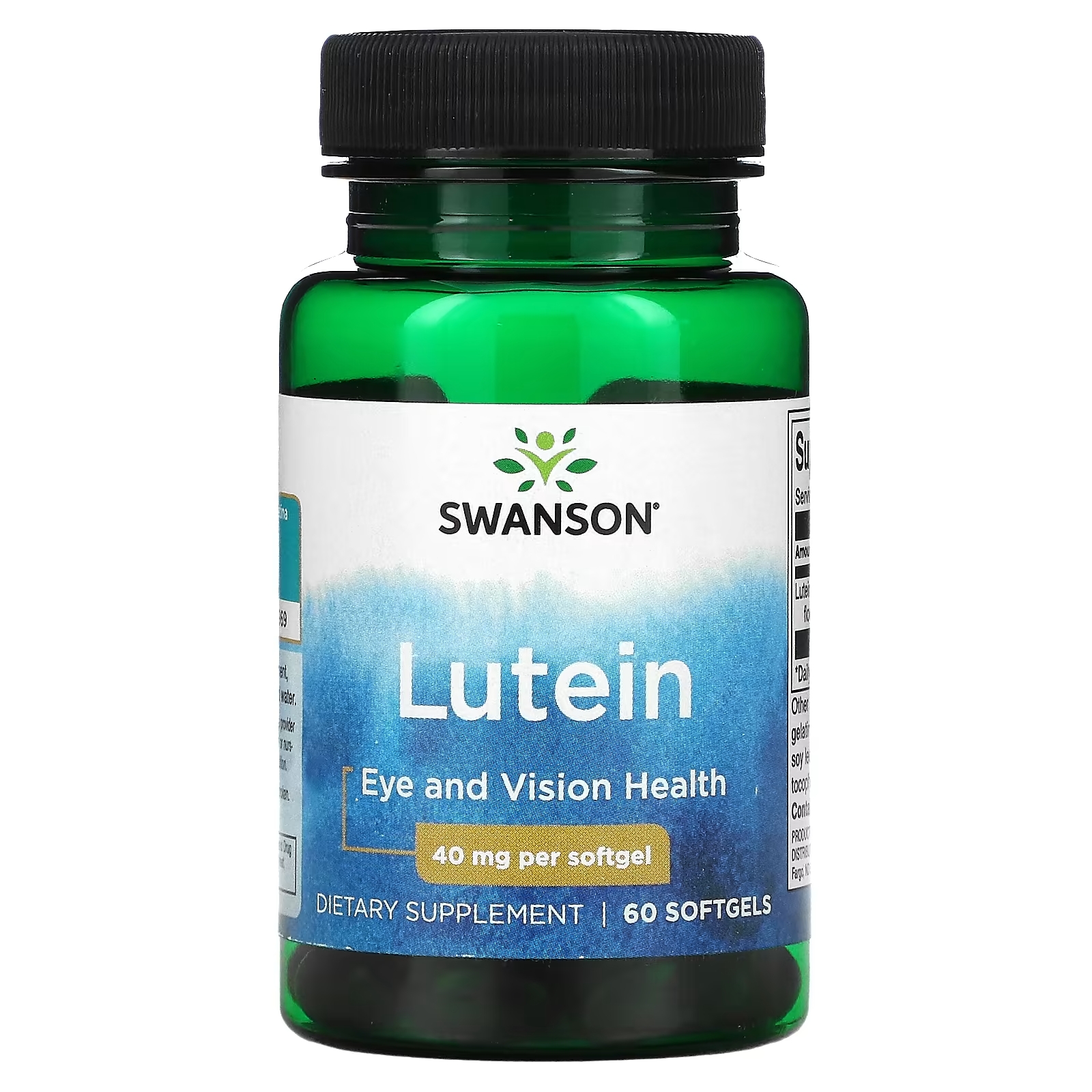 Swanson лютеин 40 мг, 60 мягких таблеток carlson лютеин 6 мг 180 мягких таблеток