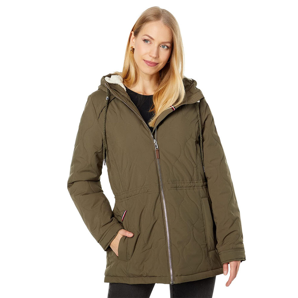 

Куртка Tommy Hilfiger Onion Quilt Sherpa Trimmed, зеленый