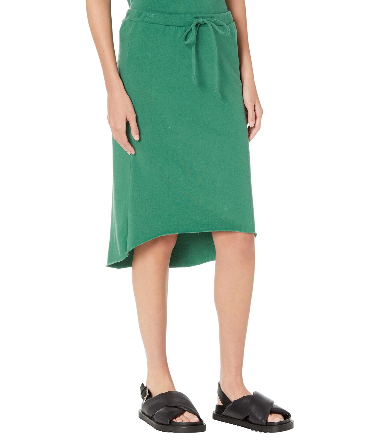 

Юбка Chaser, Cotton Fleece Raw Edge Midi Skirt with Drawstring