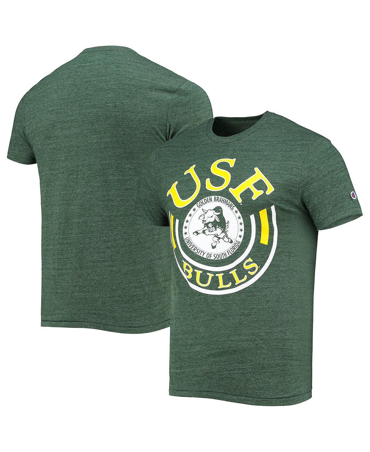 

Мужская зеленая футболка south florida bulls vault tri-blend Champion, зеленый