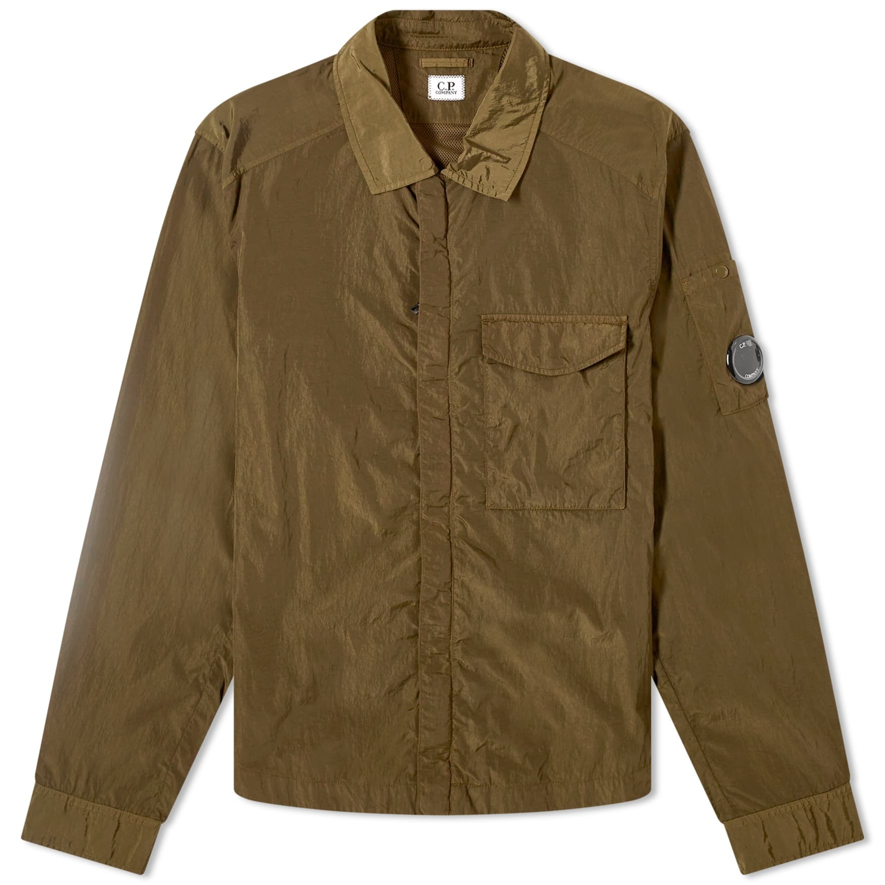 Куртка-рубашка C.P. Company Chrome-R Pocket, хаки куртка рубашка c p company chrome размер m зеленый