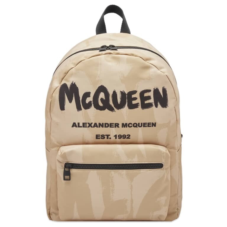 

Рюкзак Alexander Mcqueen Metropolitan Graffiti, черный/бежевый