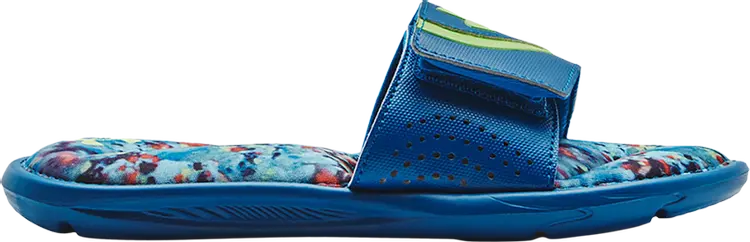 

Сандалии Under Armour Ignite 6 Graphic Footbed Slide GS Cruise Blue, синий