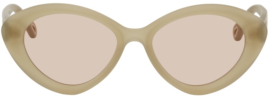 

Зеленые матовые солнцезащитные очки «кошачий глаз» Chloé