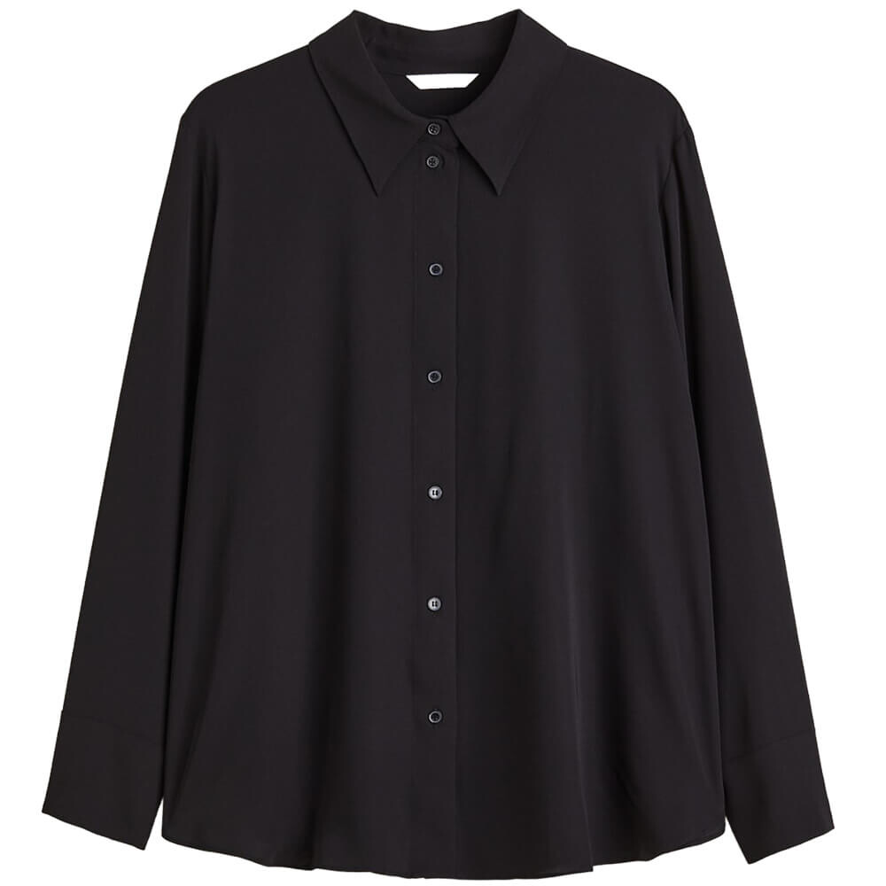 

Рубашка H&M+ Pointed-collar, черный