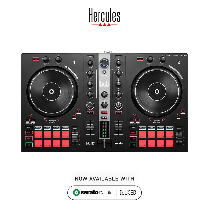 

Hercules DJ Control Inpulse 300mk2 2-дековый DJ-контроллер Serato DJ Lite DJUCED AMS-DJC-INPULSE-300-MK2-DJ