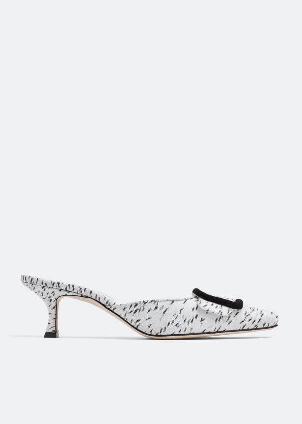 

Мюли MANOLO BLAHNIK Maysalebi jacquard mules, белый