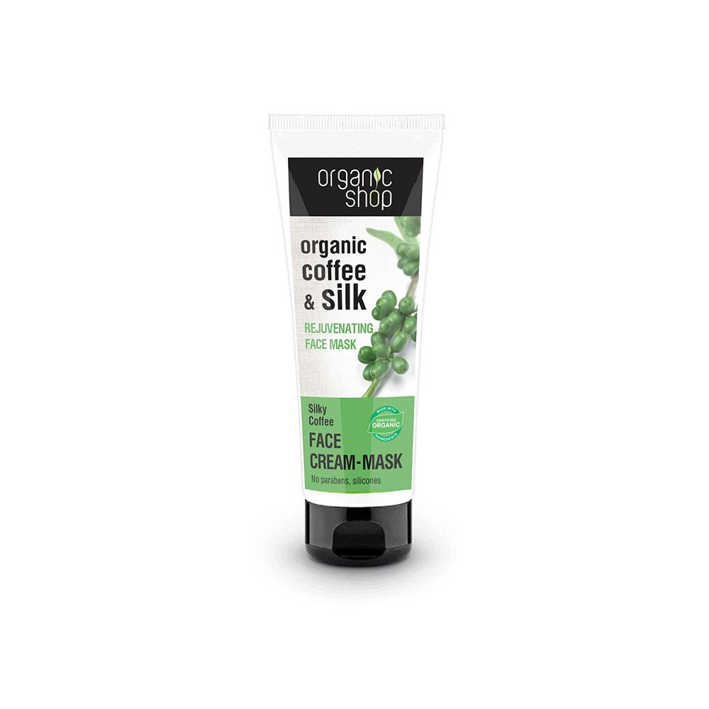 

Organic Shop Organic Coffee & Silk Face Cream Mask омолаживающая крем-маска для лица Silky Coffee 75мл