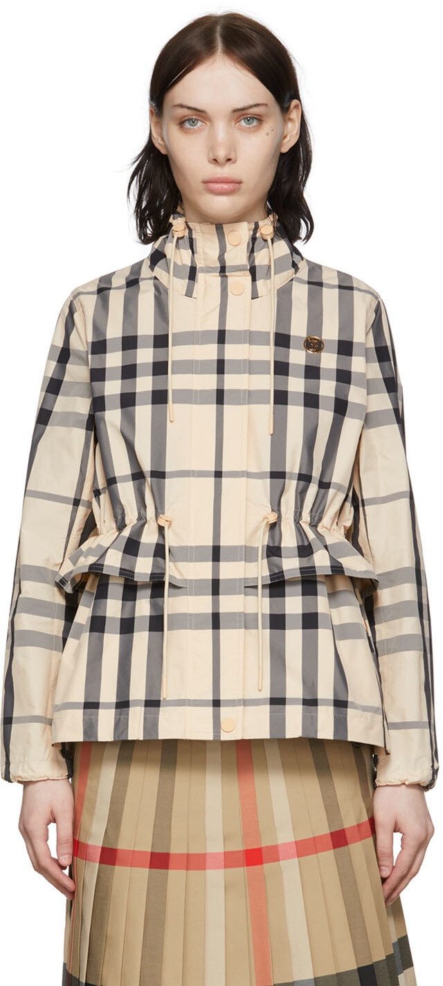 

Бежевая куртка в винтажную клетку Burberry