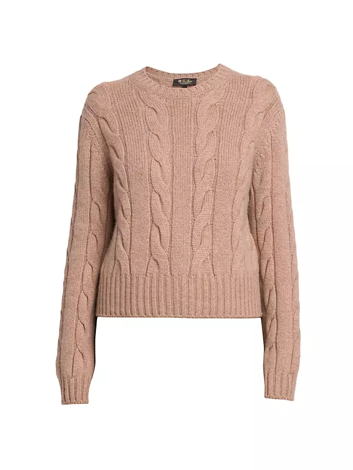 

Кашемировый свитер косой вязки Loro Piana, цвет mat tobacco melange