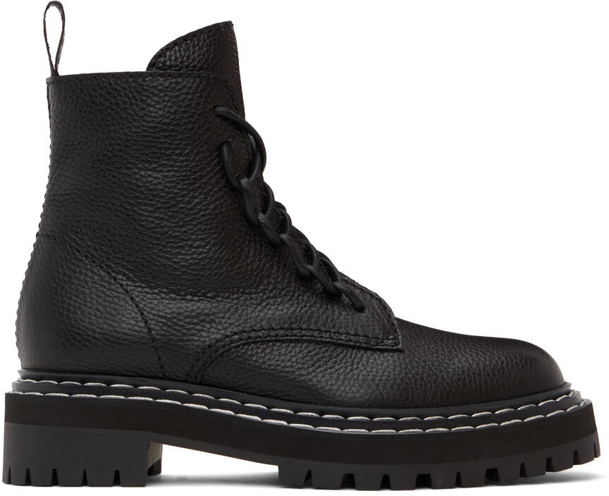 

Черные армейские ботинки Lug Sole Proenza Schouler, Черный
