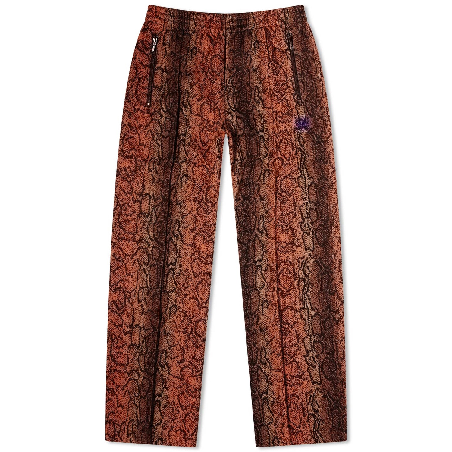 

Брюки Needles Poly Jacquard Track, коричневый