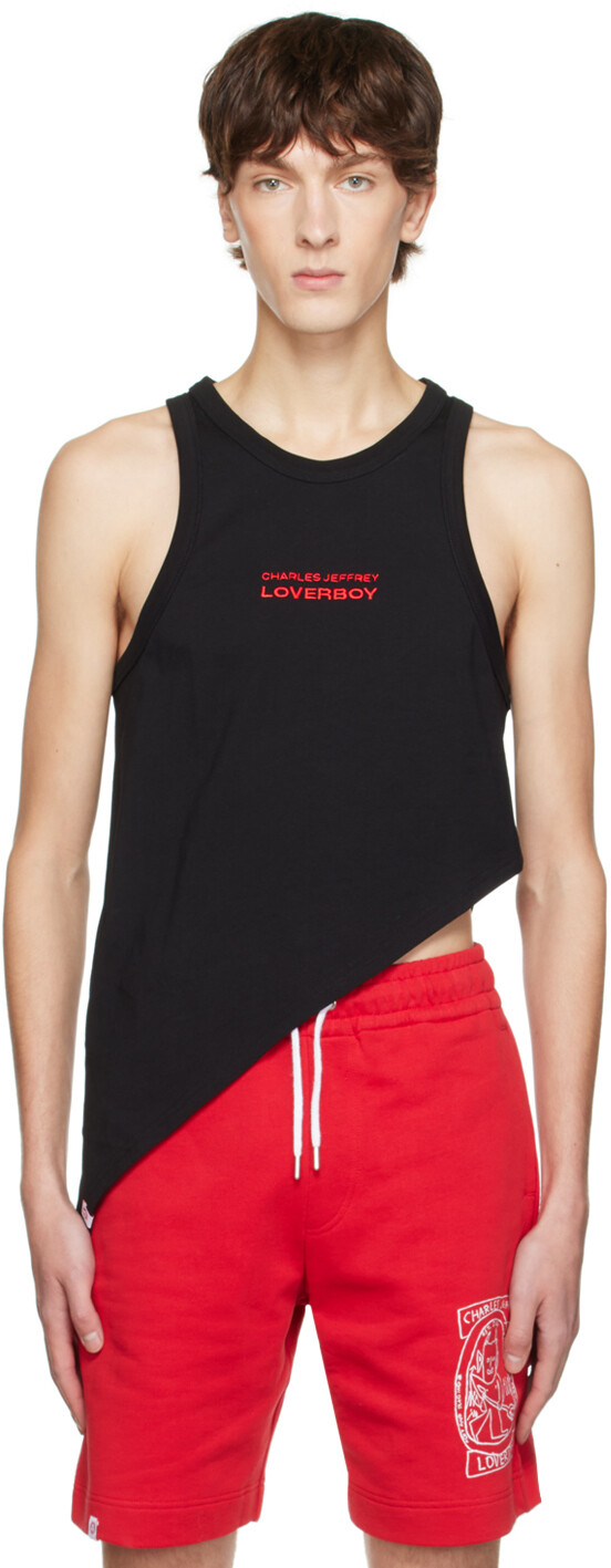 

Черная асимметричная майка Charles Jeffrey Loverboy