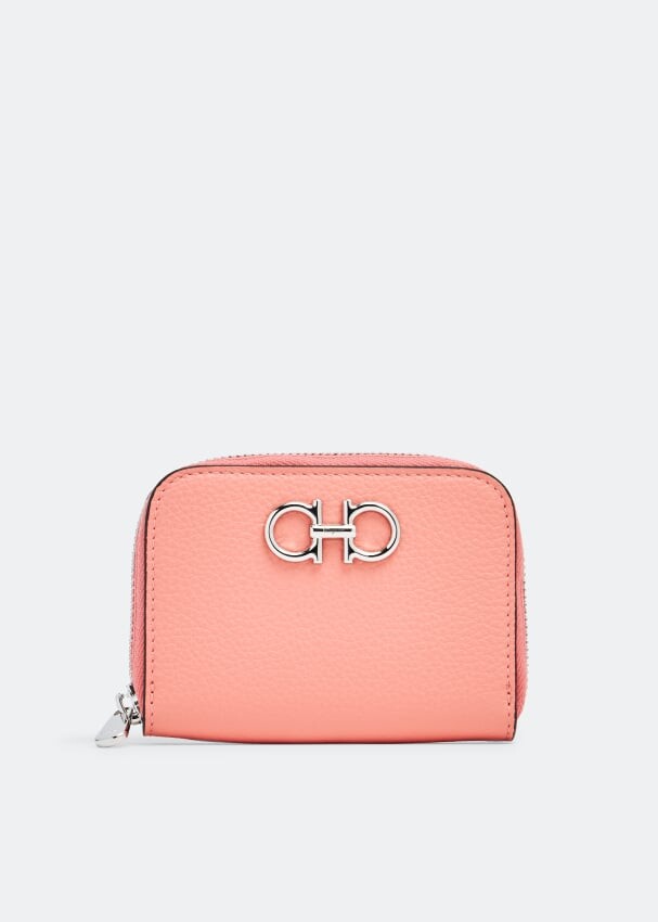 

Картхолдер FERRAGAMO Gancini card holder, розовый